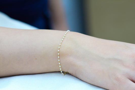 Dainty Gold Filled Beaded Bracelet